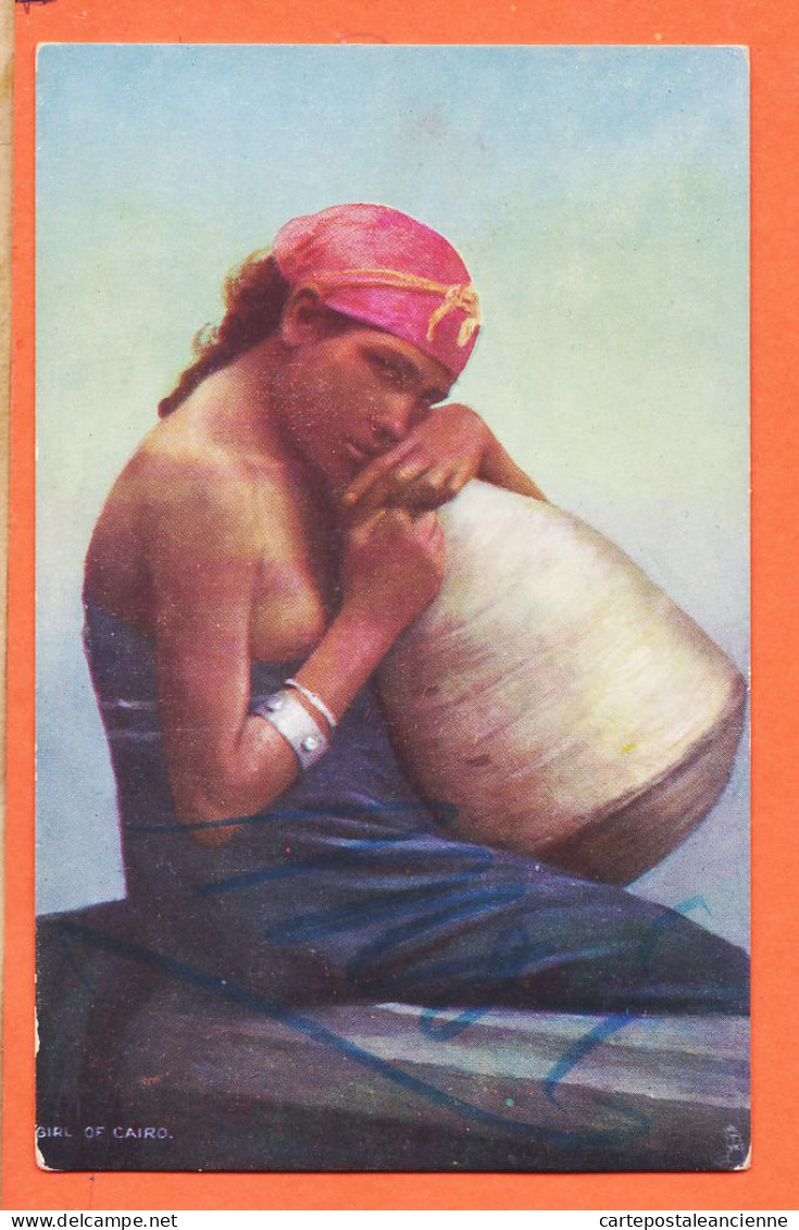 33807 / ⭐ Ethnic Egypt Girl Of CAIRO Femme Du CAIRE Egyptienne Eau Jarre 1910s OILETTE Rahael TUCK SPHINX N° 7200 - Cairo