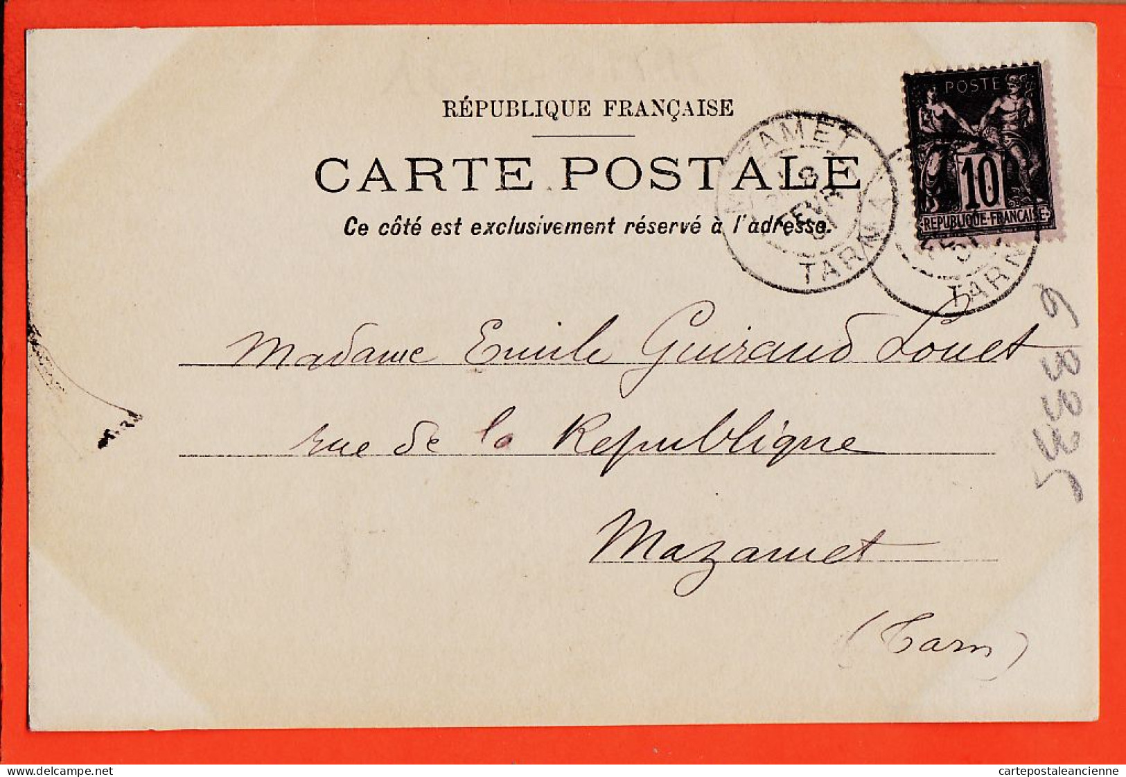 33741 / ⭐ ♥️  Carte-Photo MAZAMET 81-Tarn Gare Façade Extérieure 1901 à Emile GUIRAUD LOUET Rue République Mazamet - Mazamet