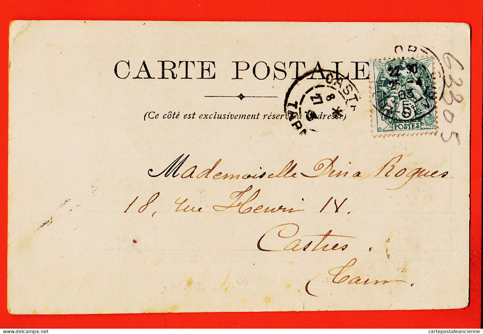 33970 / ⭐ ♥️  Carte Artisanale " Jeune Fille à Ombrelle " NIORT 29-04-1903 à Dina ROGUES 18 Rue Henry IV Castres - Avant 1900