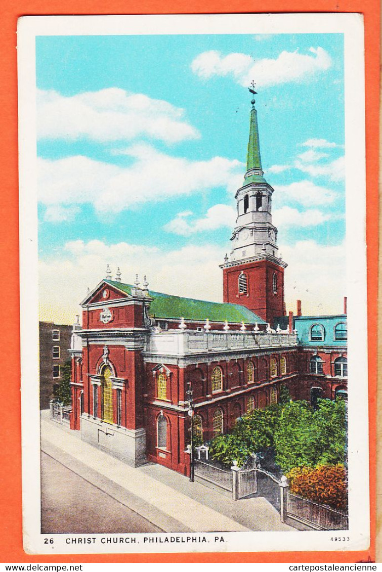 33663 / ⭐ PHILADELPHIA PA-Pennsylvania Christ Church 1930 à Veuve LEGER Le Havre Published  By SABOLD 26 49533 USA - Philadelphia