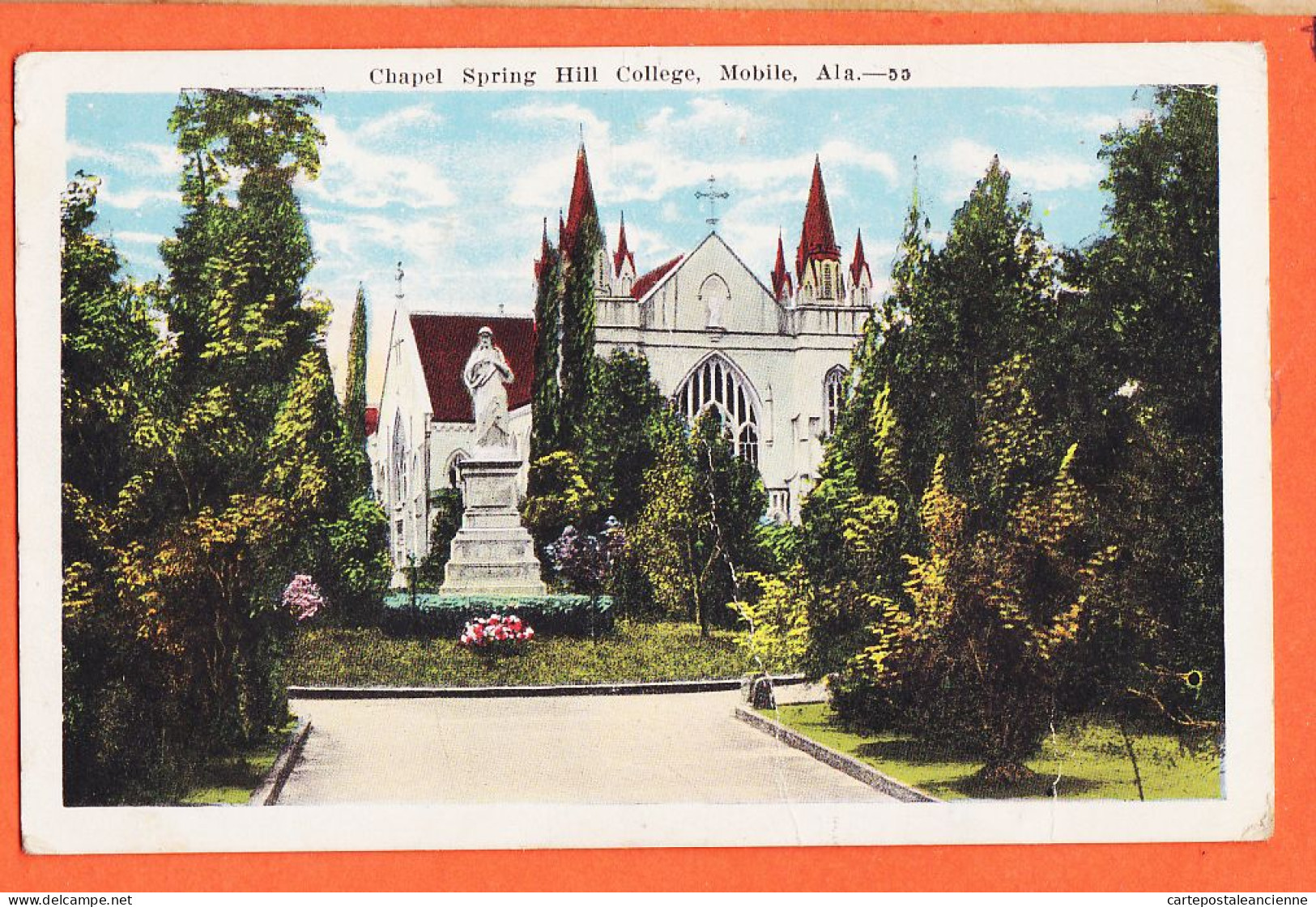 33658 / ⭐ MOBILE AL-Alabama Chapel SPRING Hill College 1925 à Veuve LEGER Le Havre Published KROPP Milwaukee USA - Mobile