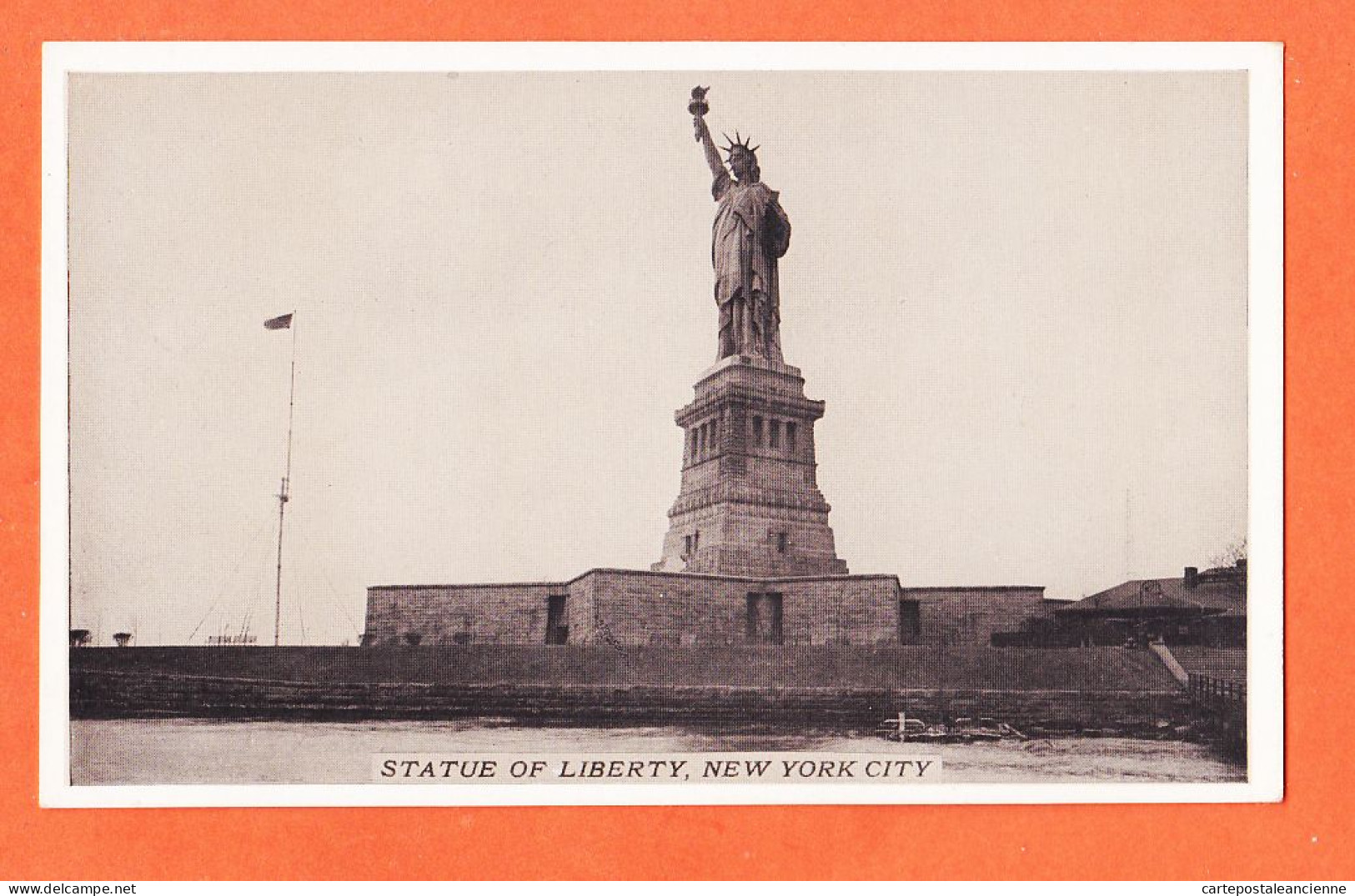 33637 / ⭐ NEW YORK City Manhattan Statue LIBERTY By BARTHOLDI (1886) BEDLOE'S Island 1925s Lumitone Press Photo - Manhattan