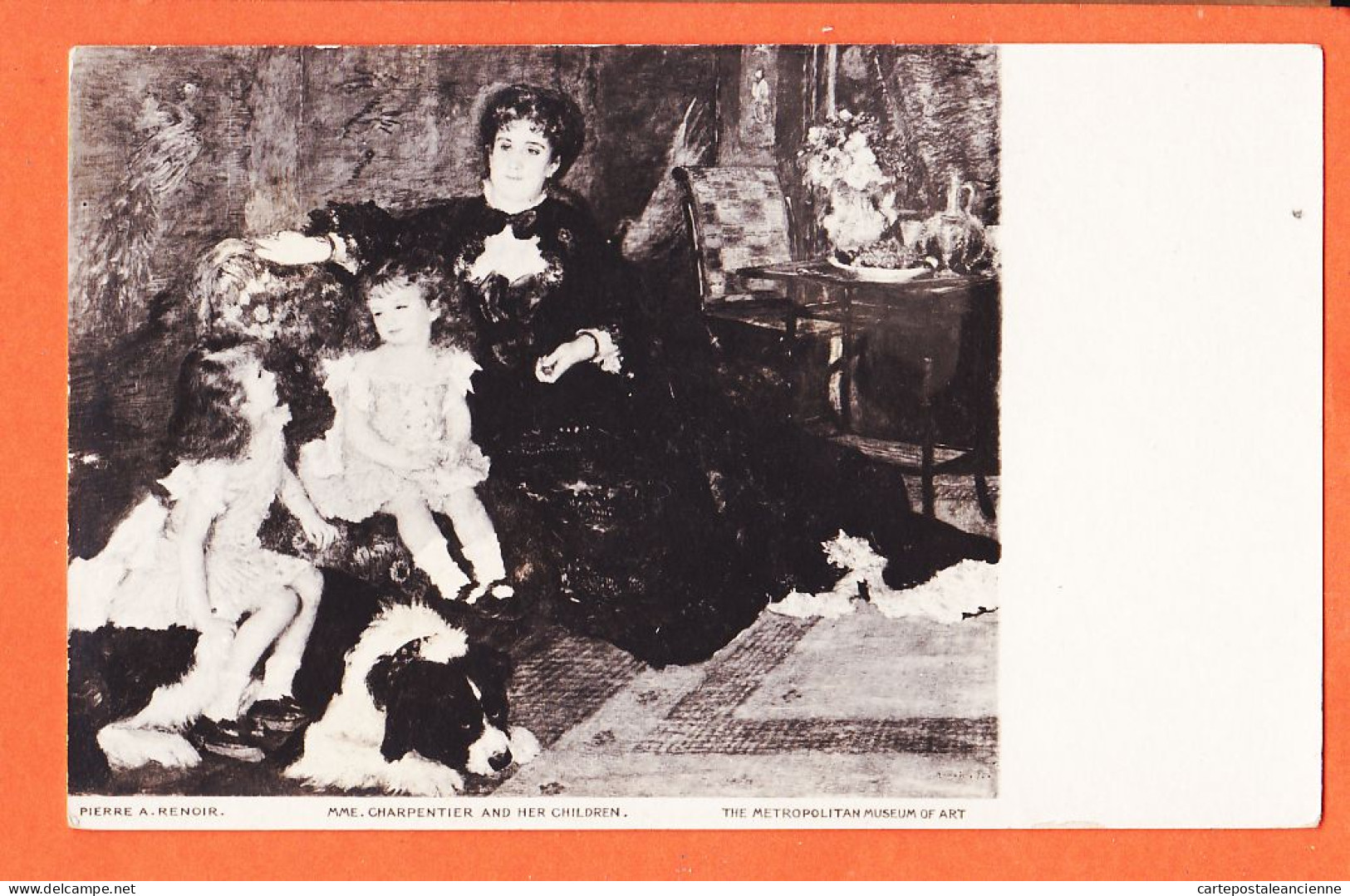 33636 / ⭐ NEW YORK Pierre RENOIR Mme CHARPENTIER Her Children METROPOLITAN Museum Art 1910s Carte-Photo AZO - Manhattan