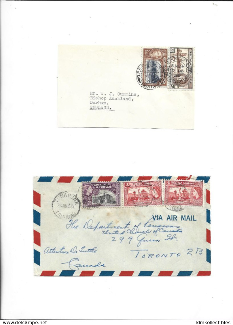 GREAT BRITAIN UNITED KINGDOM ENGLAND COLONIES - TRINIDAD & TOBAGO - POSTAL HISTORY LOT - Trinidad & Tobago (...-1961)