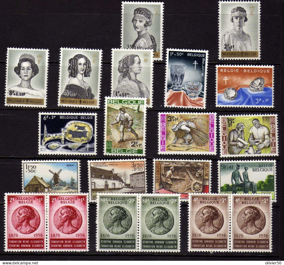 Belgique - (1956-63)  -  Antituberculeux - Reines - Artisanat D'Art -  Neufs**/* - Unused Stamps