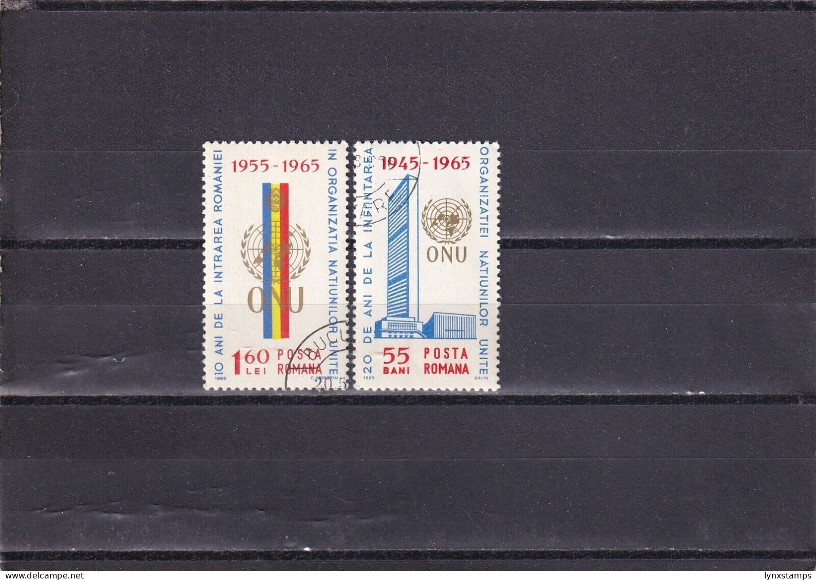 SA03 Romania 1965 The 20th Anniversary Of The United Nations Used Stamps - Used Stamps