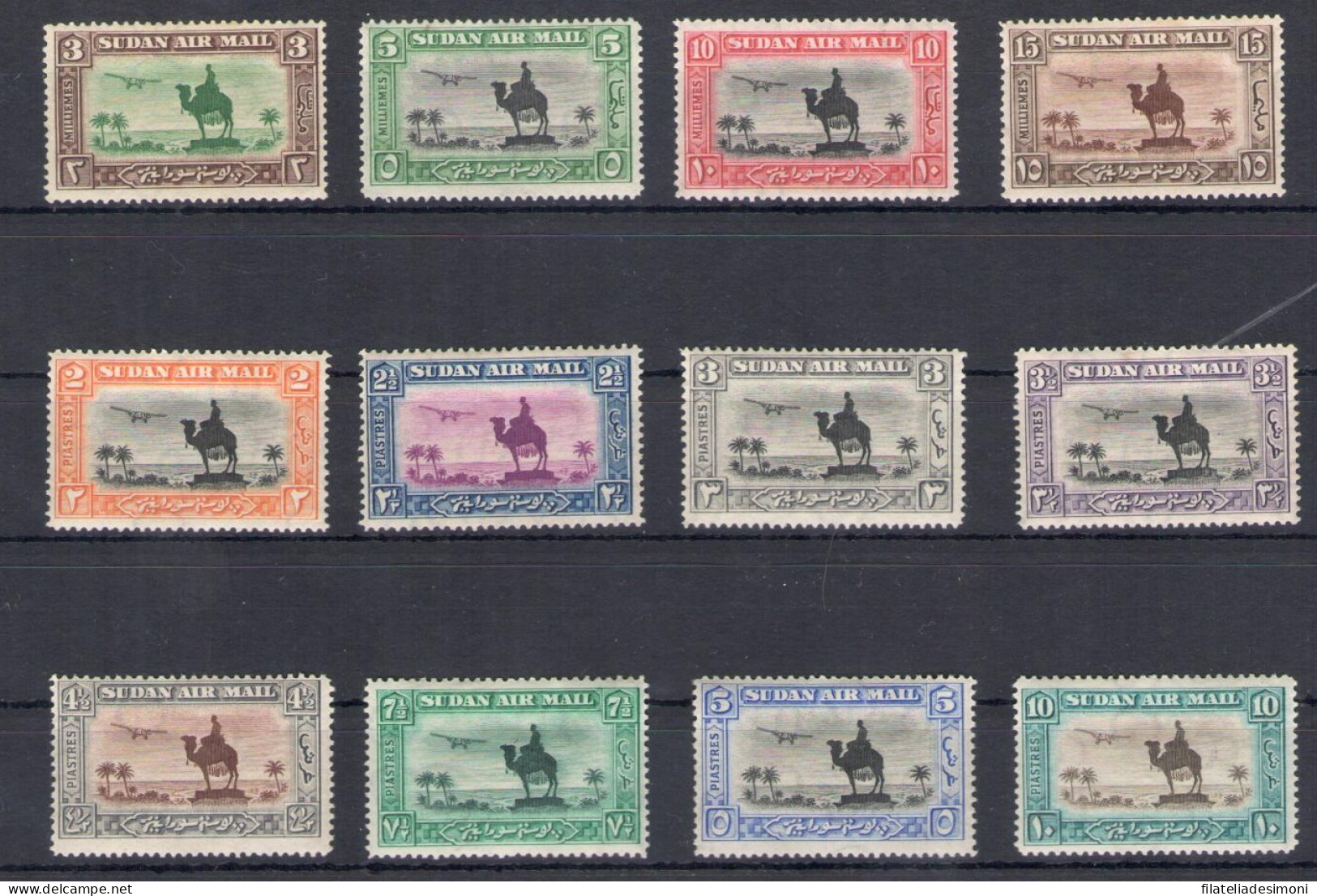 1927 - 41 Sudan Postage - Posta Aerea SG 49b/57d - MH* - Altri & Non Classificati