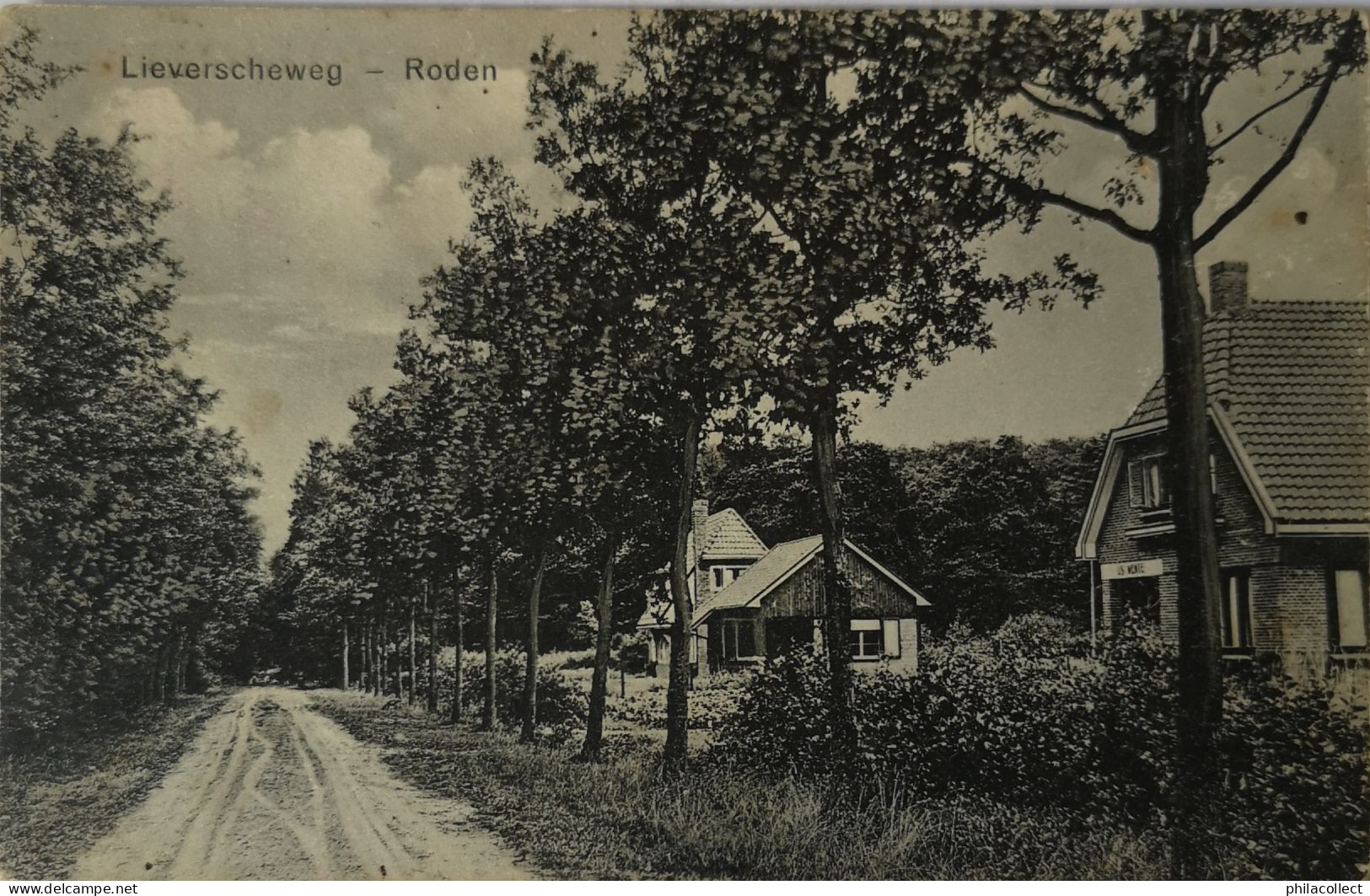 Roden (Dr.) Lieverscheweg 1932 Papierrest Adreszijde - Sonstige & Ohne Zuordnung