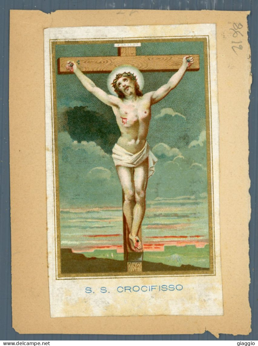 °°° Santino N. 8612 - S. S. Crocifisso Al Verso Immagine Incollati Su Cartoncino °°° - Religion & Esotérisme