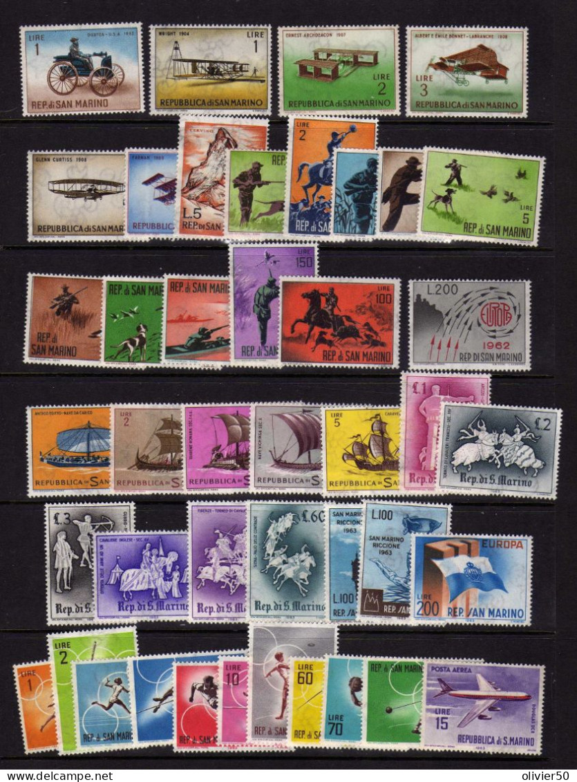 Saint-Marin - Transports - Chasse -Jeux Olympiques -  Neufs**/* - Unused Stamps