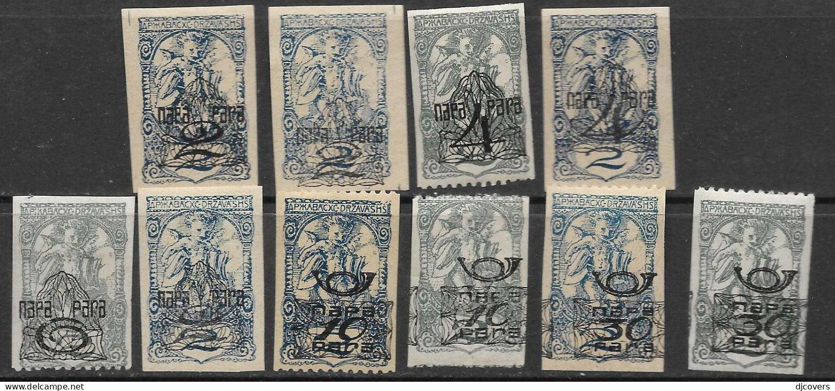 Yugoslavia Slovenia SHS 1919 Newspaper Overprint Issues - Unused Stamps