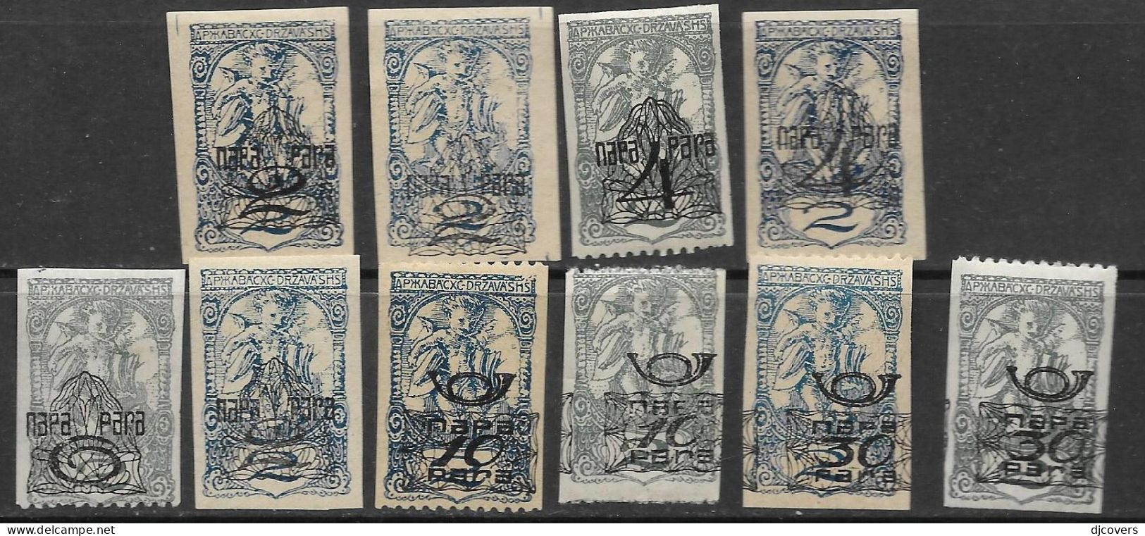 Yugoslavia Slovenia SHS 1919 Newspaper Overprint Issues - Neufs