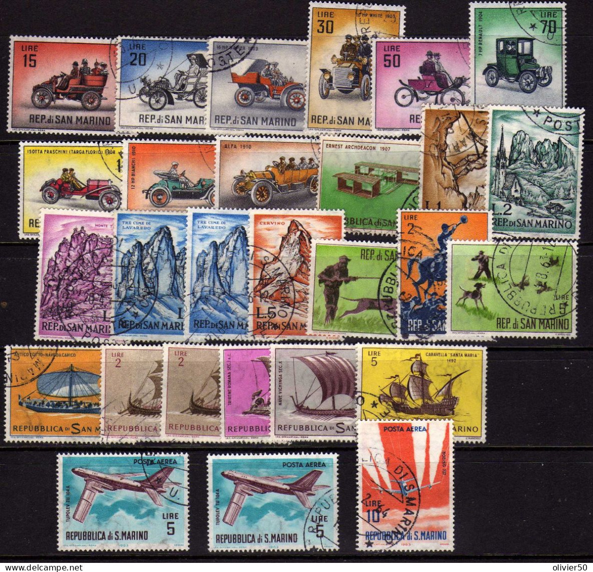 Saint-Marin - Transports - Chasse - Alipinisme -  Obliteres - Unused Stamps