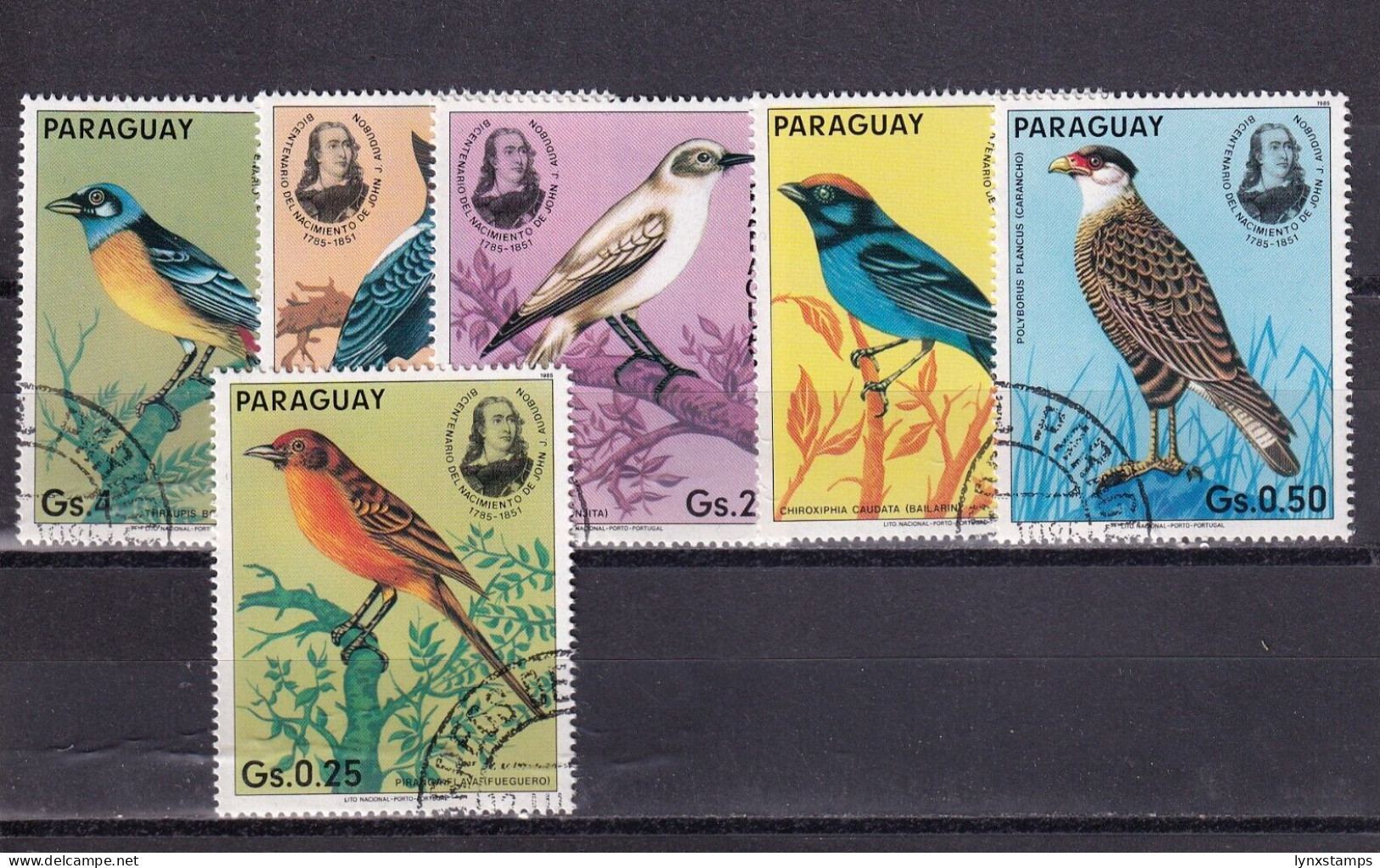 SA03 Paraguay 1985 Birds 200th Anniv Birth Of John Audubon Used - Paraguay
