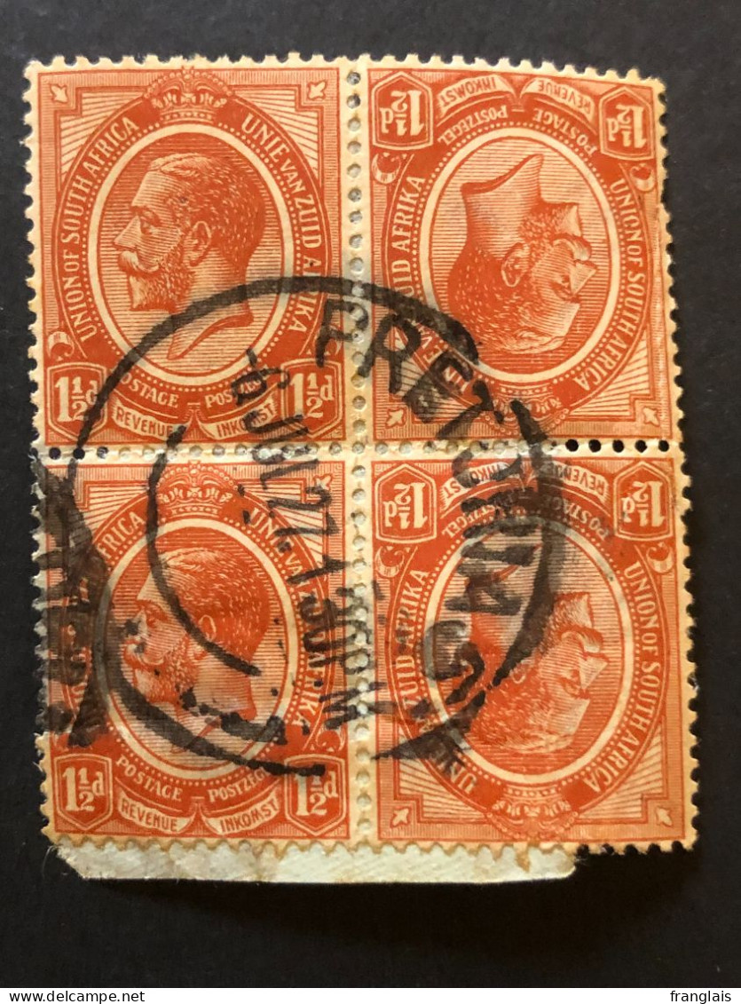 RSA  SG 5a   1 1/2d Brown In A Pair Of Tete-beches, On A Piece CV £36 - Gebruikt