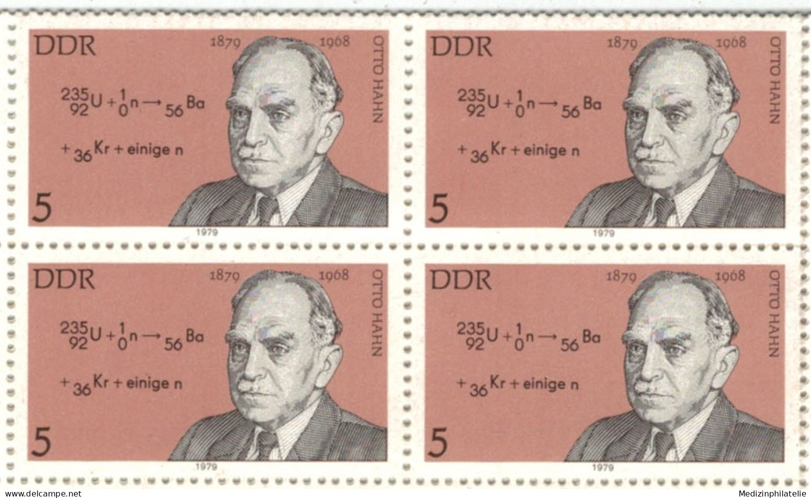 Otto Hahn Pionier Der Radiochemie - Vater Der Kernchemie Radioaktivität - Viererblock - Fisica