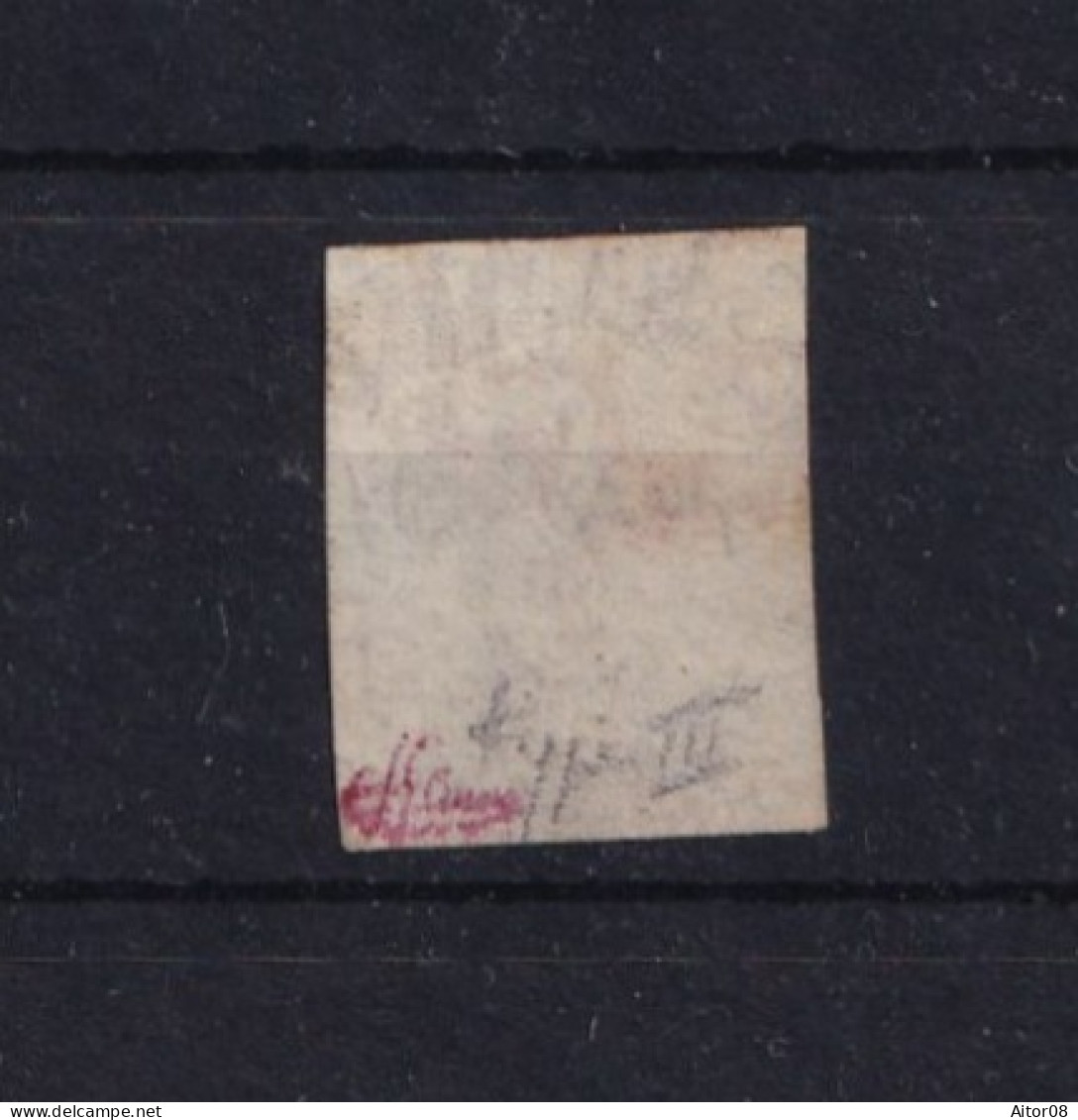 TIMBRE N° 10 OBLITERE CACHET ROUGE. EXPERTISE ET SIGNE.VOIR COMMENTAIRE . COTE 1500  EURO - 1843-1852 Federal & Cantonal Stamps