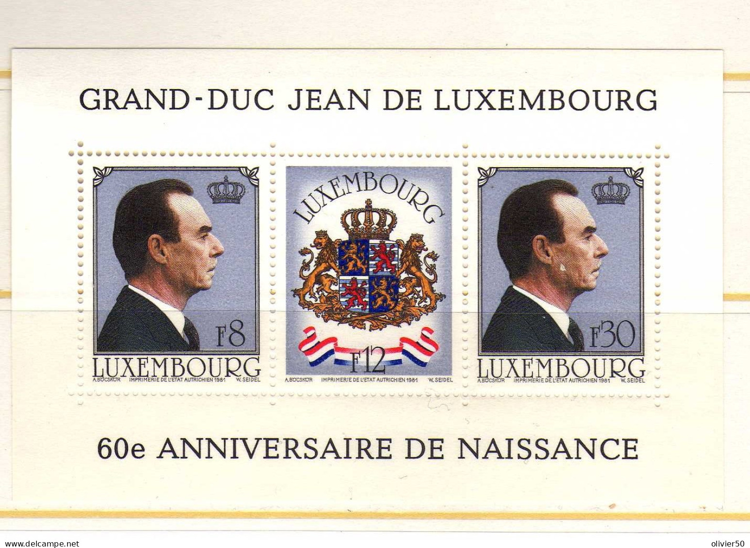 Luxembourg -1981 - BF 60eme Anniversaire De La Naissance Du Prince Jean - Neufs** - MNH - Blocchi & Foglietti