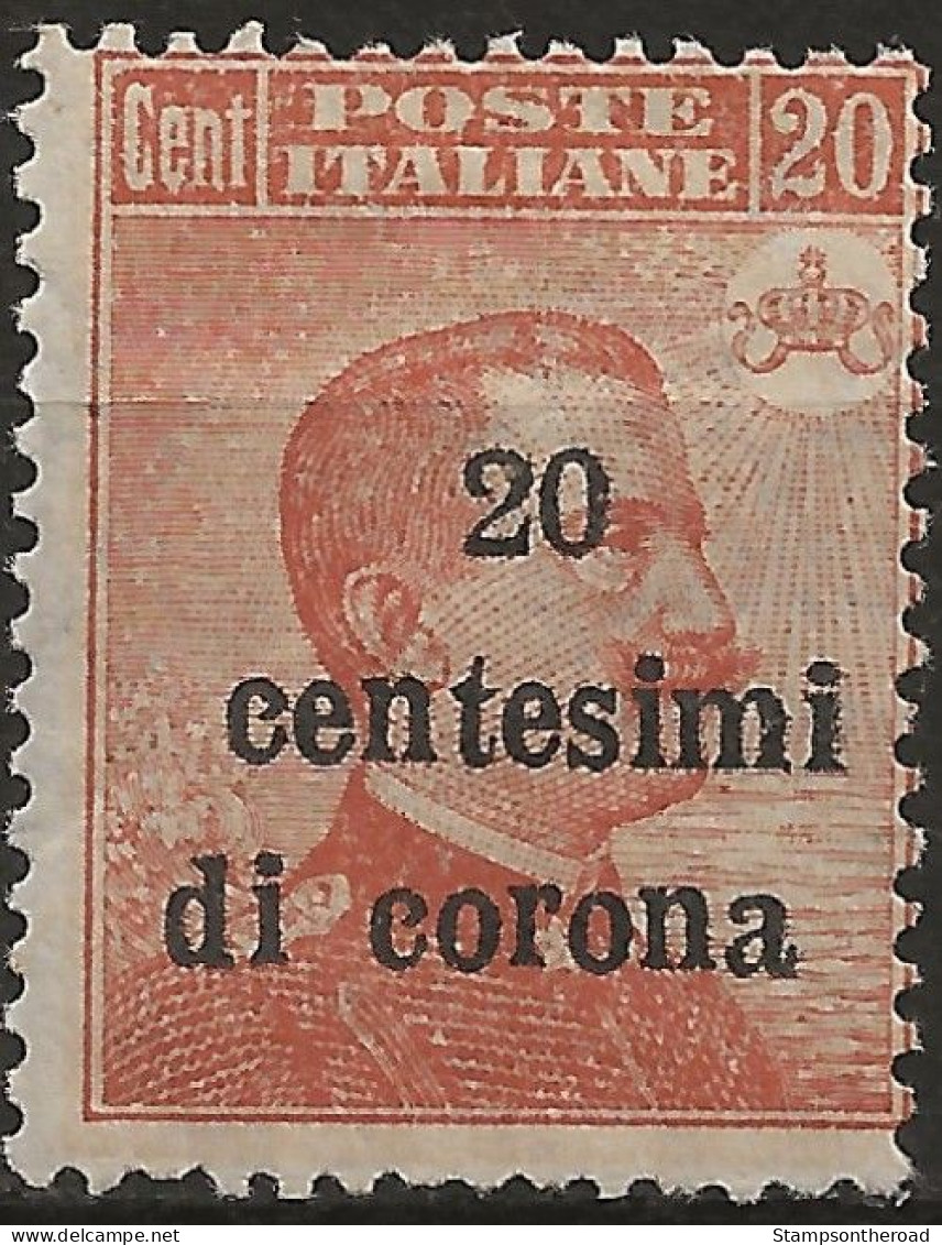 TRTT5N1,1919 Terre Redente - Trento E Trieste, Sassone Nr. 5, Francobollo Nuovo Senza Linguella **/ - Trentino & Triest