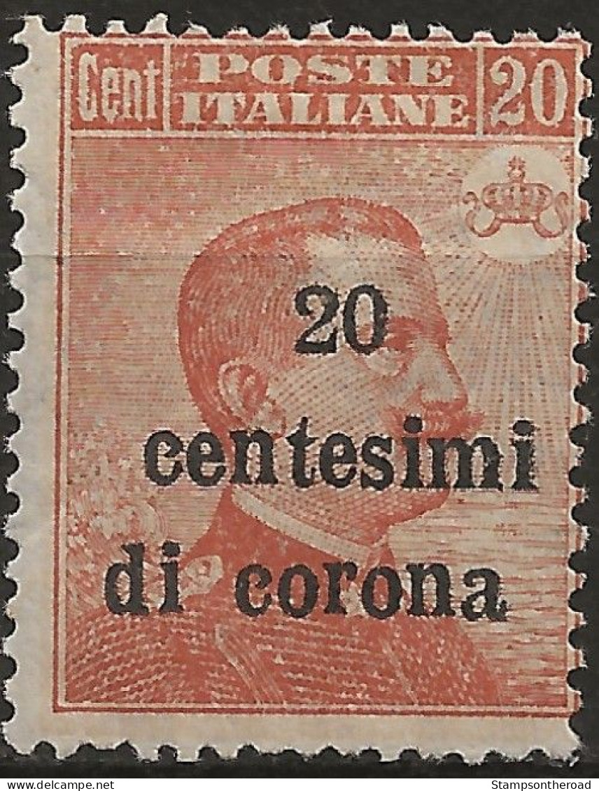 TRTT5N1,1919 Terre Redente - Trento E Trieste, Sassone Nr. 5, Francobollo Nuovo Senza Linguella **/ - Trente & Trieste