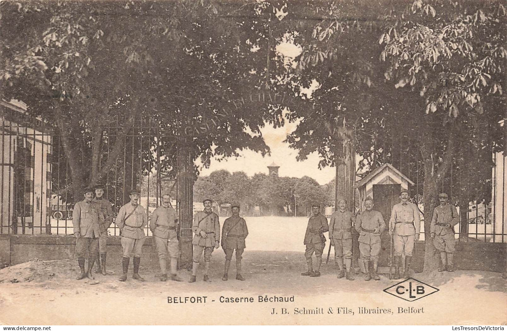 FRANCE - Belfort - Caserne Béchaud - J B Schmitt & Fils - Libraires - Belfort - Des Militaires - Carte Postale Ancienne - Belfort - Stadt