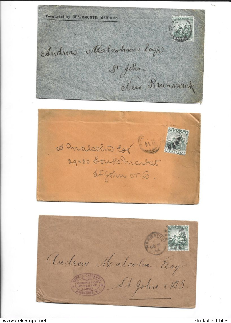 GREAT BRITAIN UNITED KINGDOM ENGLAND COLONIES - BARBADOS - POSTAL HISTORY LOT - Barbados (...-1966)