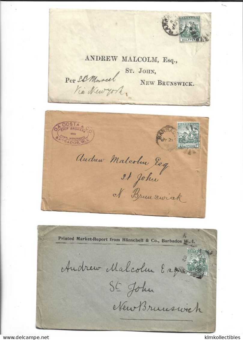 GREAT BRITAIN UNITED KINGDOM ENGLAND COLONIES - BARBADOS - POSTAL HISTORY LOT - Barbados (...-1966)