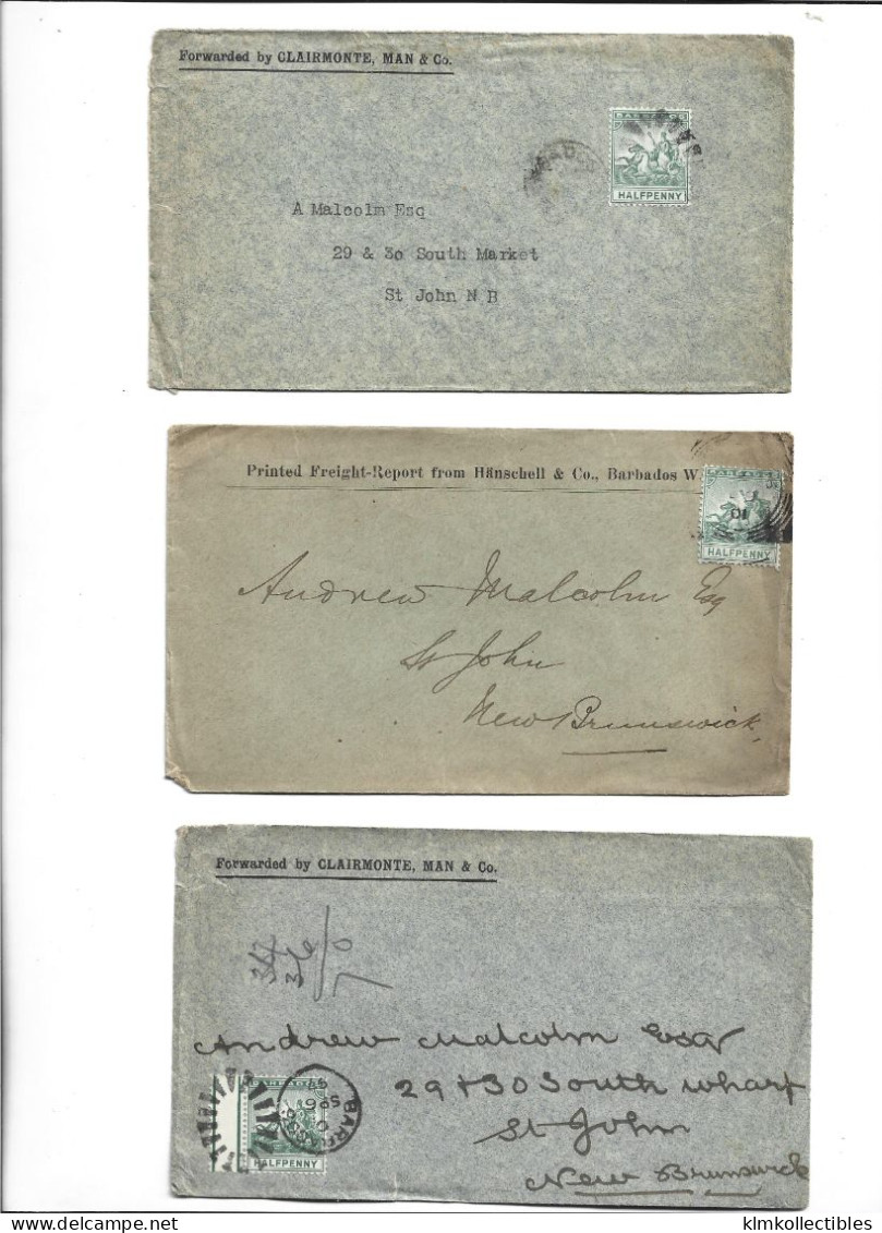 GREAT BRITAIN UNITED KINGDOM ENGLAND COLONIES - BARBADOS - POSTAL HISTORY LOT - Barbades (...-1966)