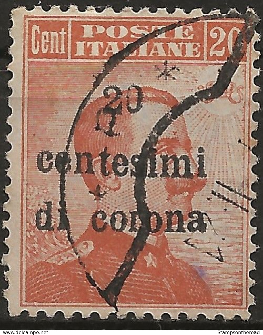 TRTT5U1,1919 Terre Redente - Trento E Trieste, Sassone Nr. 5, Francobollo Usato Per Posta °/ - Trentin & Trieste