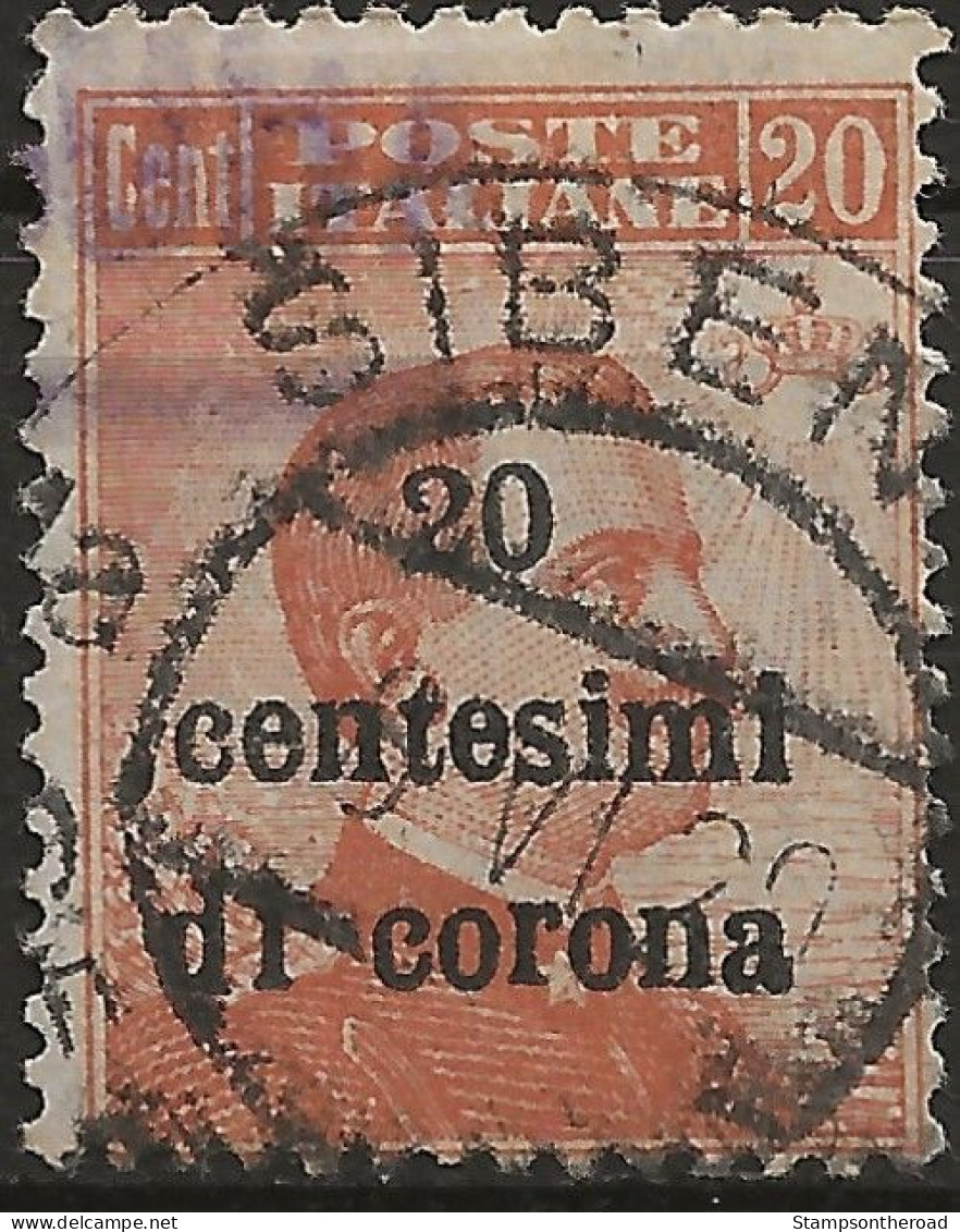 TRTT5U2,1919 Terre Redente - Trento E Trieste, Sassone Nr. 5, Francobollo Usato Per Posta °/ - Trento & Trieste