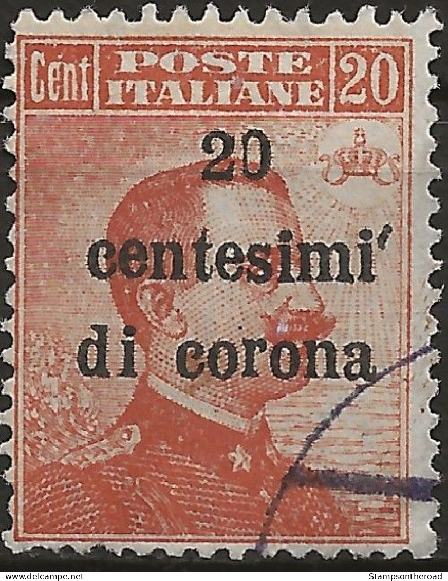 TRTT5U3,1919 Terre Redente - Trento E Trieste, Sassone Nr. 5, Francobollo Usato Per Posta °/ - Trente & Trieste