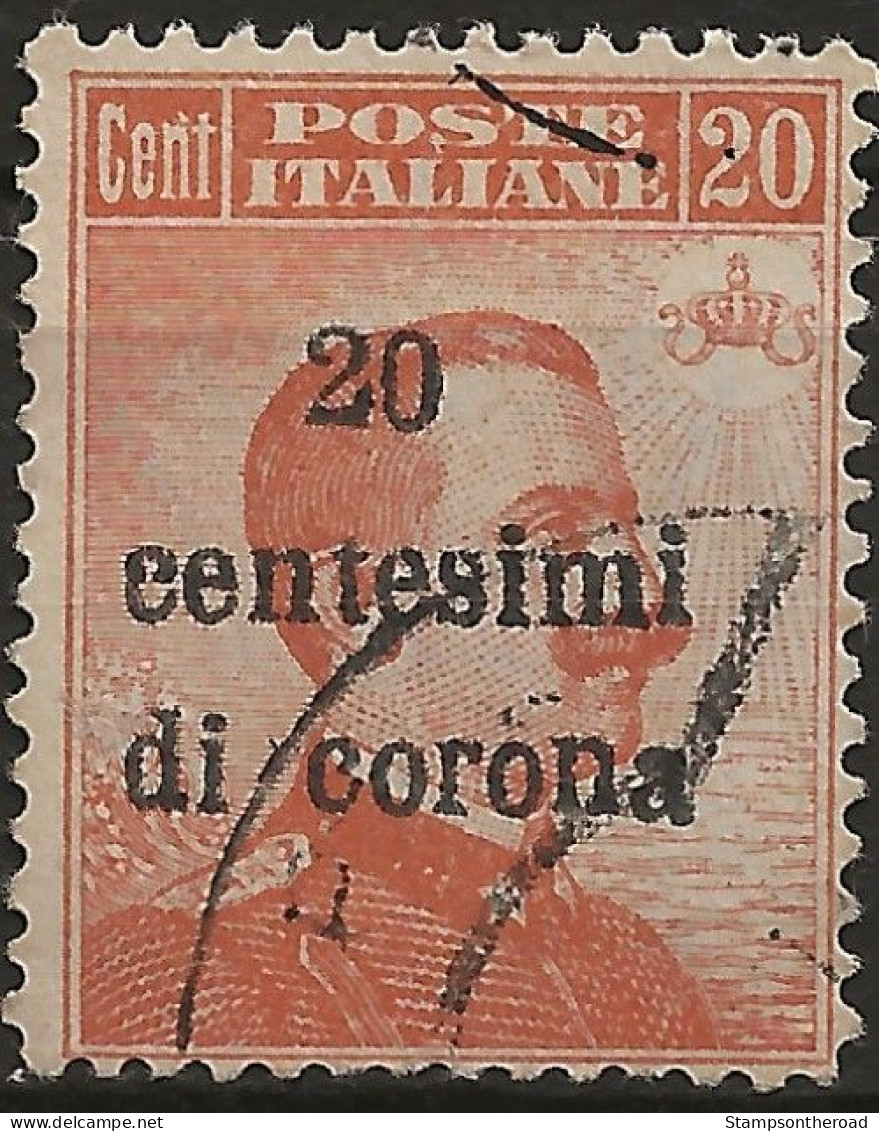 TRTT5U4,1919 Terre Redente - Trento E Trieste, Sassone Nr. 5, Francobollo Usato Per Posta °/ - Trente & Trieste