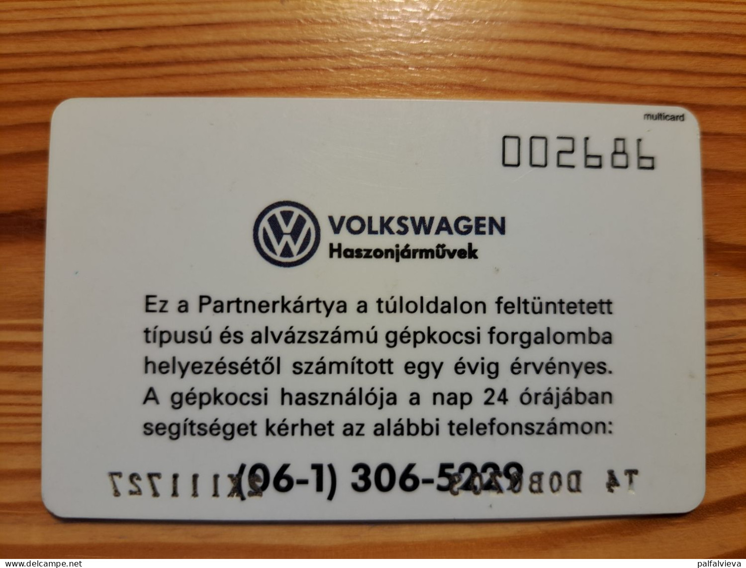 Volkswagen Club Card Hungary - Autres & Non Classés