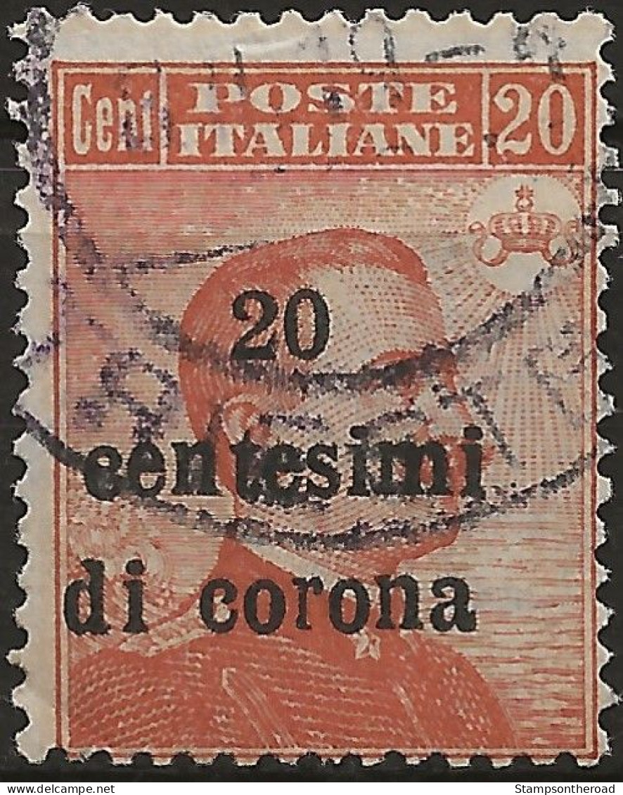 TRTT5U6,1919 Terre Redente - Trento E Trieste, Sassone Nr. 5, Francobollo Usato Per Posta °/ - Trento & Trieste