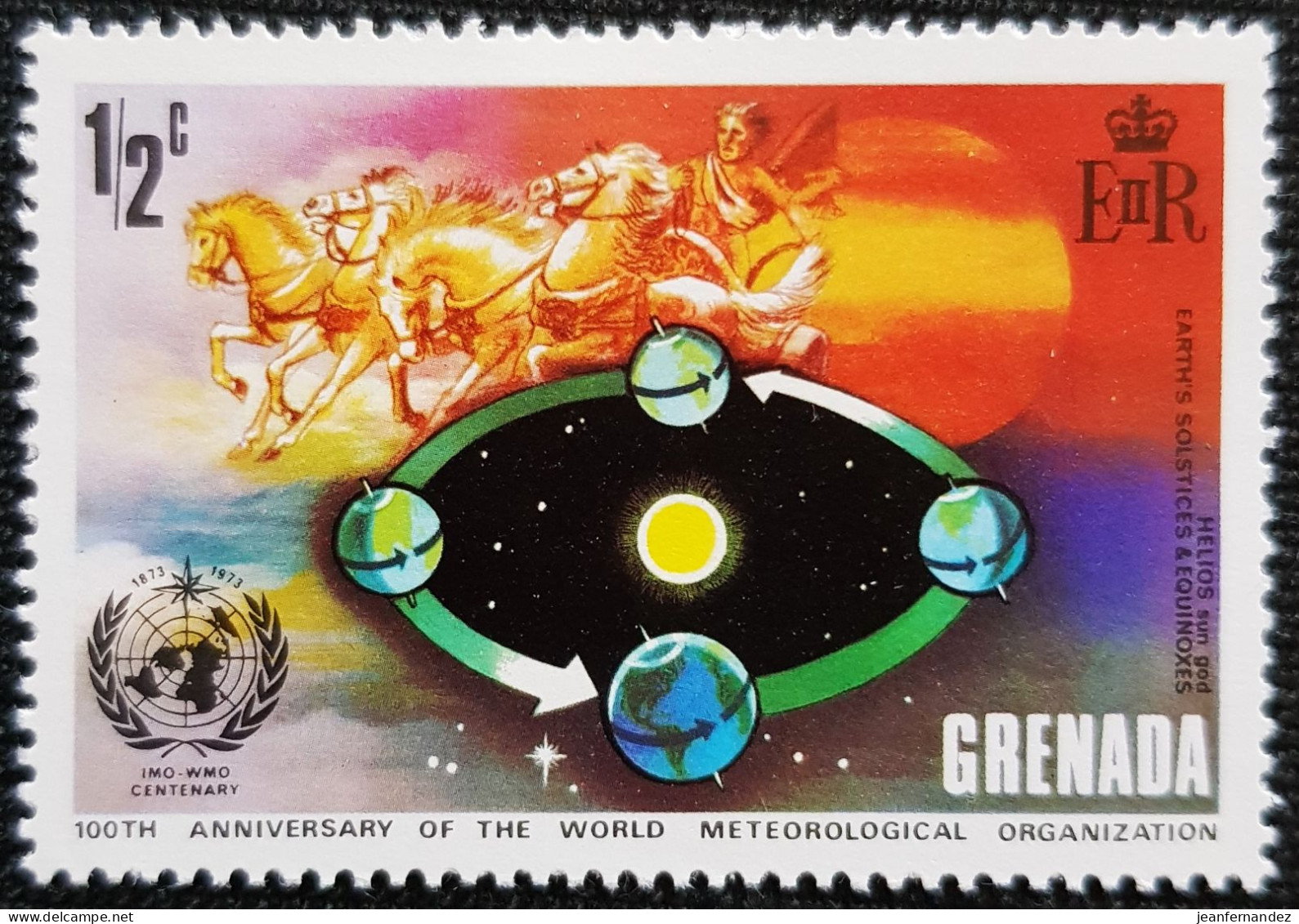 Grenade 1973 The 100th Anniversary Of I.M.O./W.M.O  Stampworld N° 517 - Grenada (1974-...)