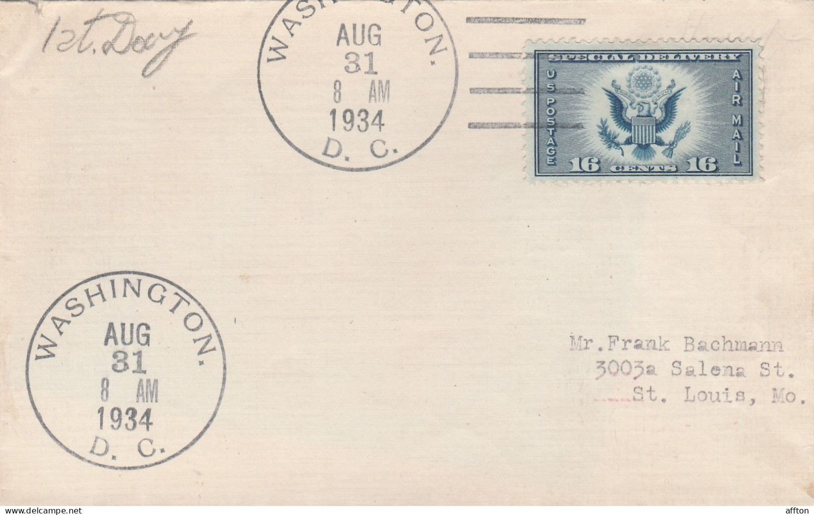 United States 1934 FDC - 1851-1940
