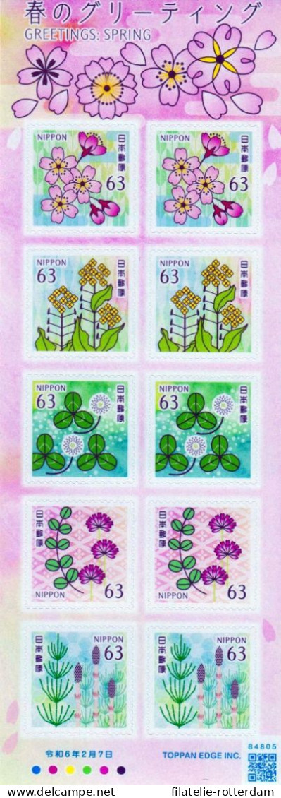 Japan - Postfris / MNH - Sheet Greetings, Spring 2024 - Unused Stamps