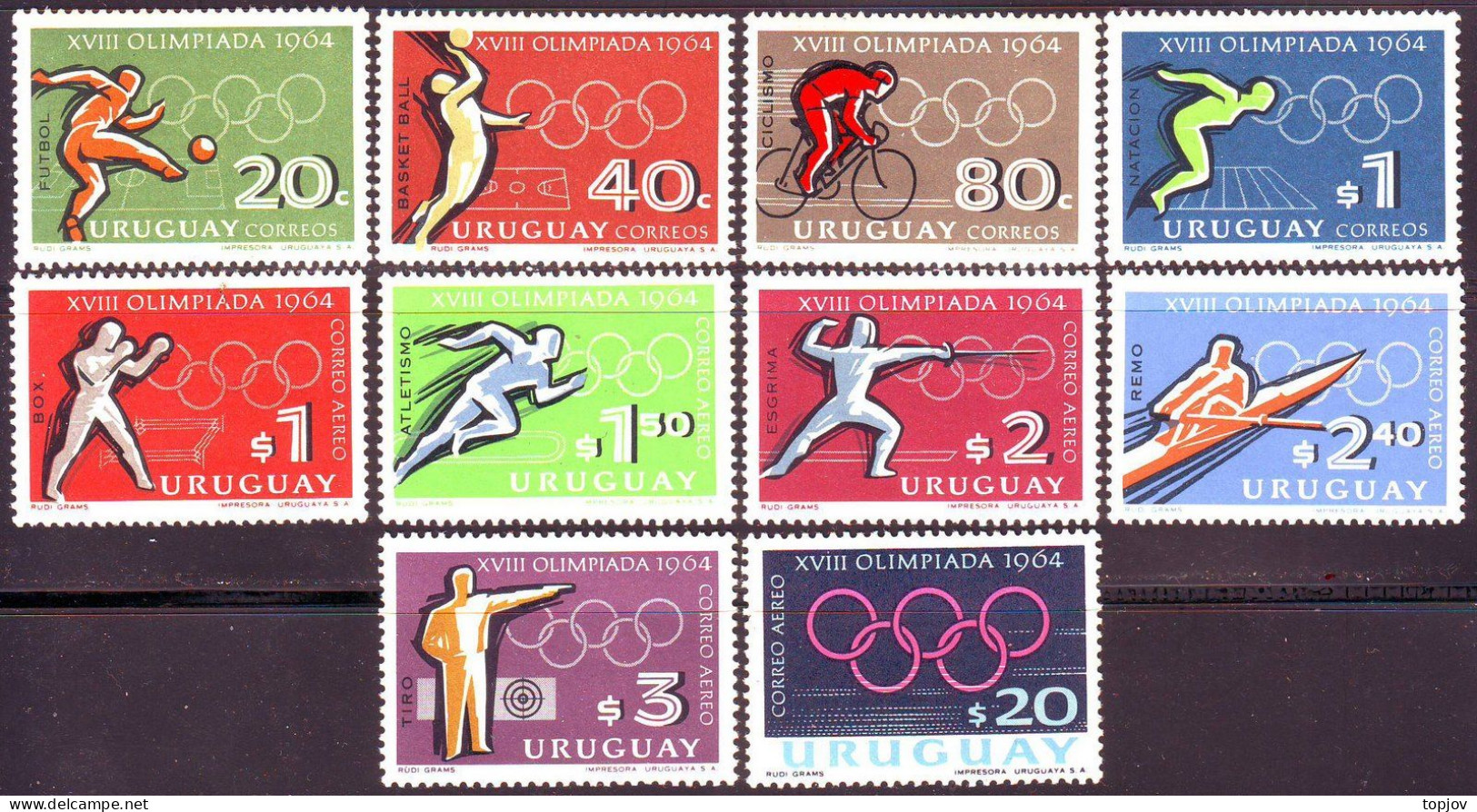URUGUAY -  OLYMPICS  TOKYO  - **MNH - 1964 - Estate 1964: Tokio