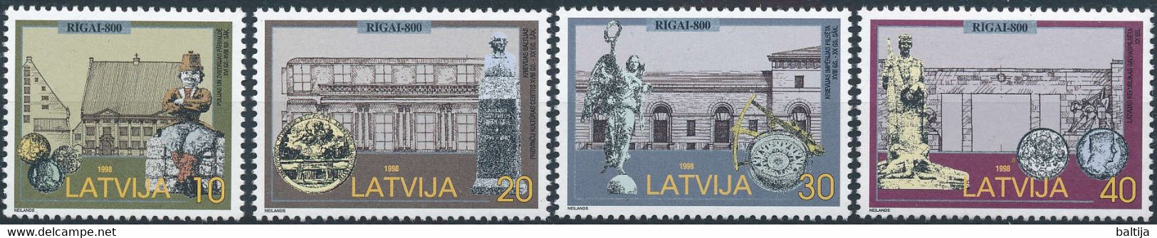 Mi 481-84 ** MNH / City Of Riga 800th Anniversary / Architecture, Archeology - Letonia