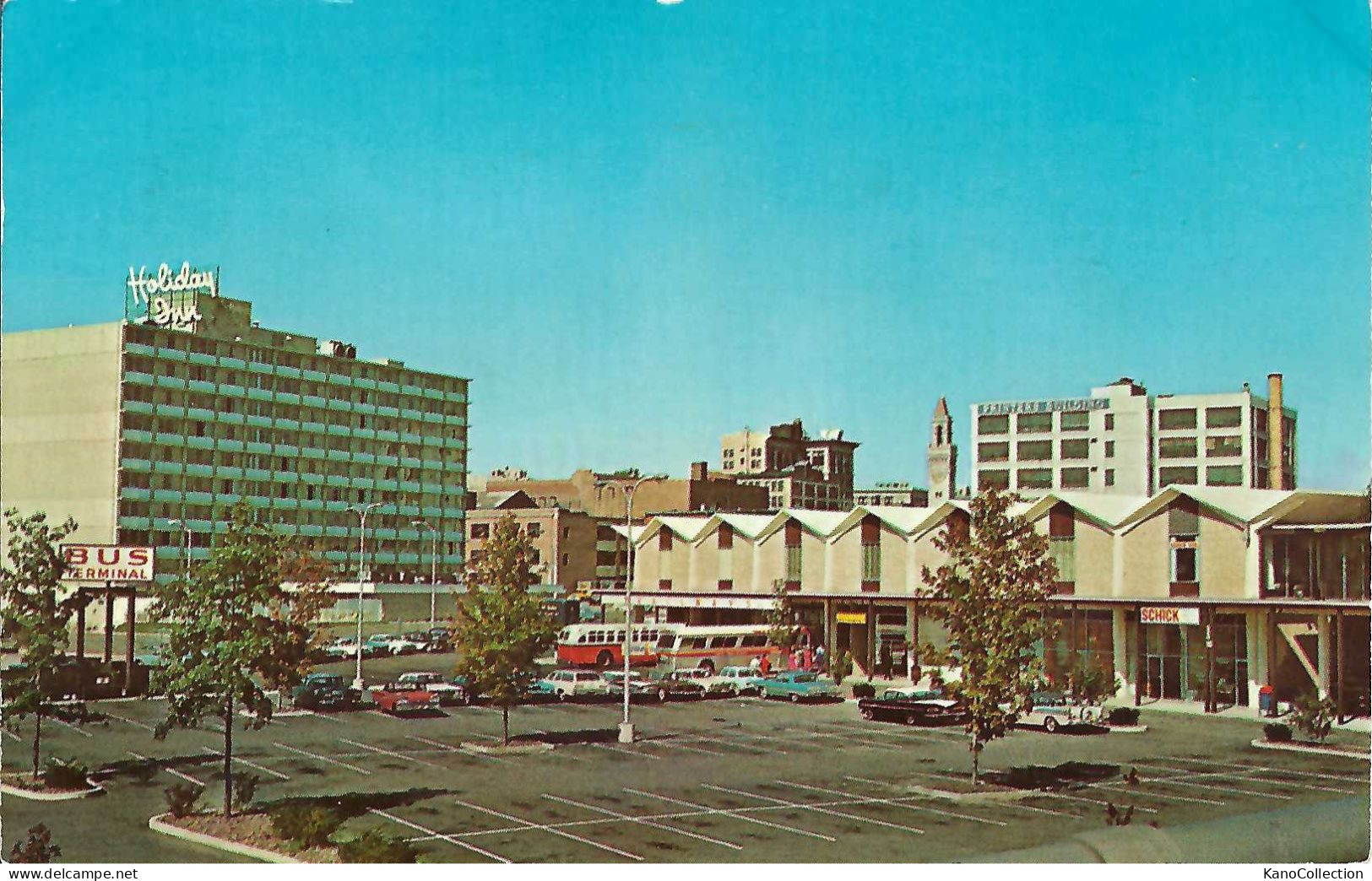 Worcester, Mass., Seven Hills Plaza, Bus Station, Holiday Inn, Gelaufen 1972 - Worcester