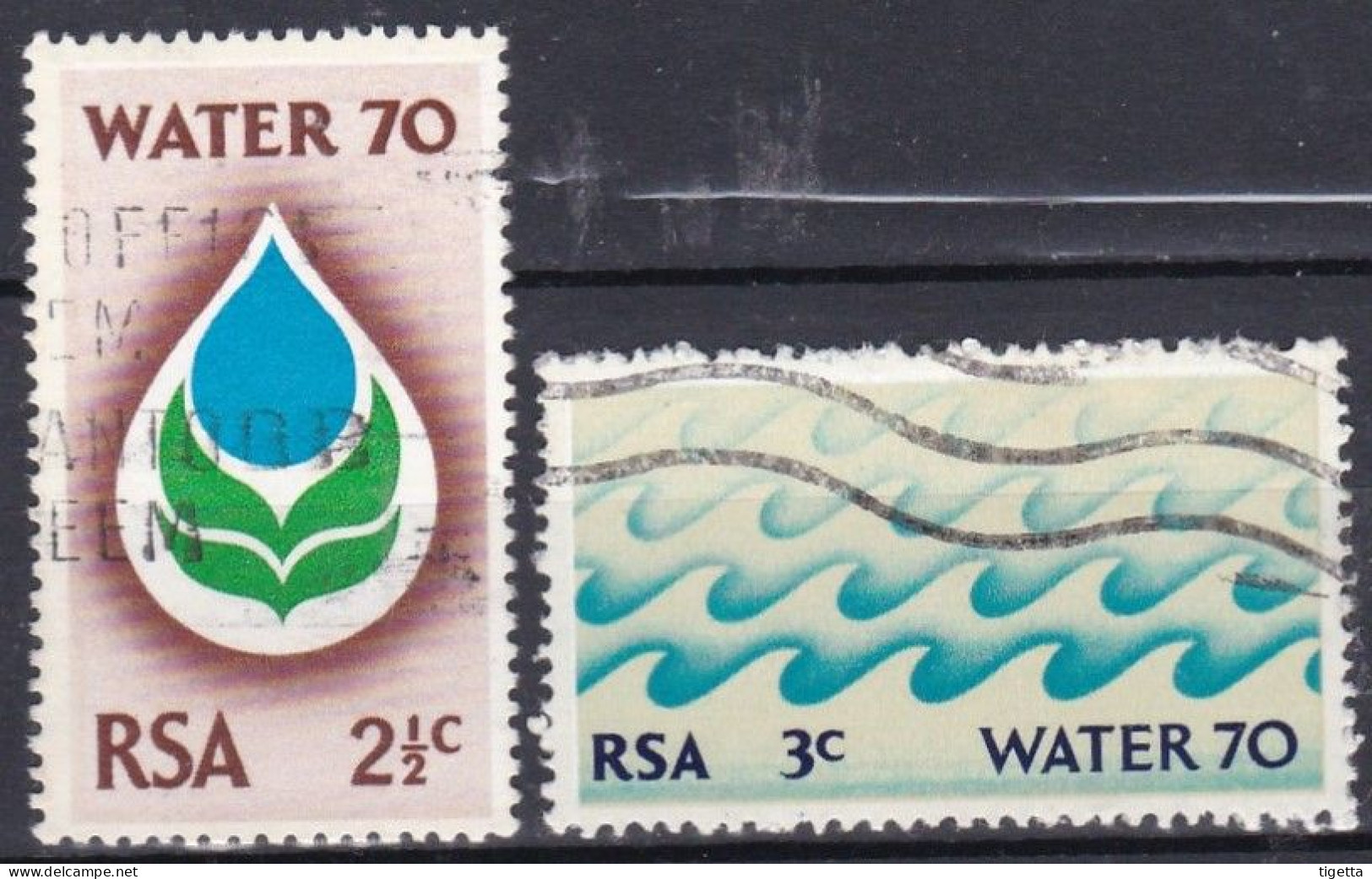 SUD AFRICA 1970 CAMPAGNA PER L' ACQUA SERIE COMPLETA USATA COME DA FOTO - Used Stamps