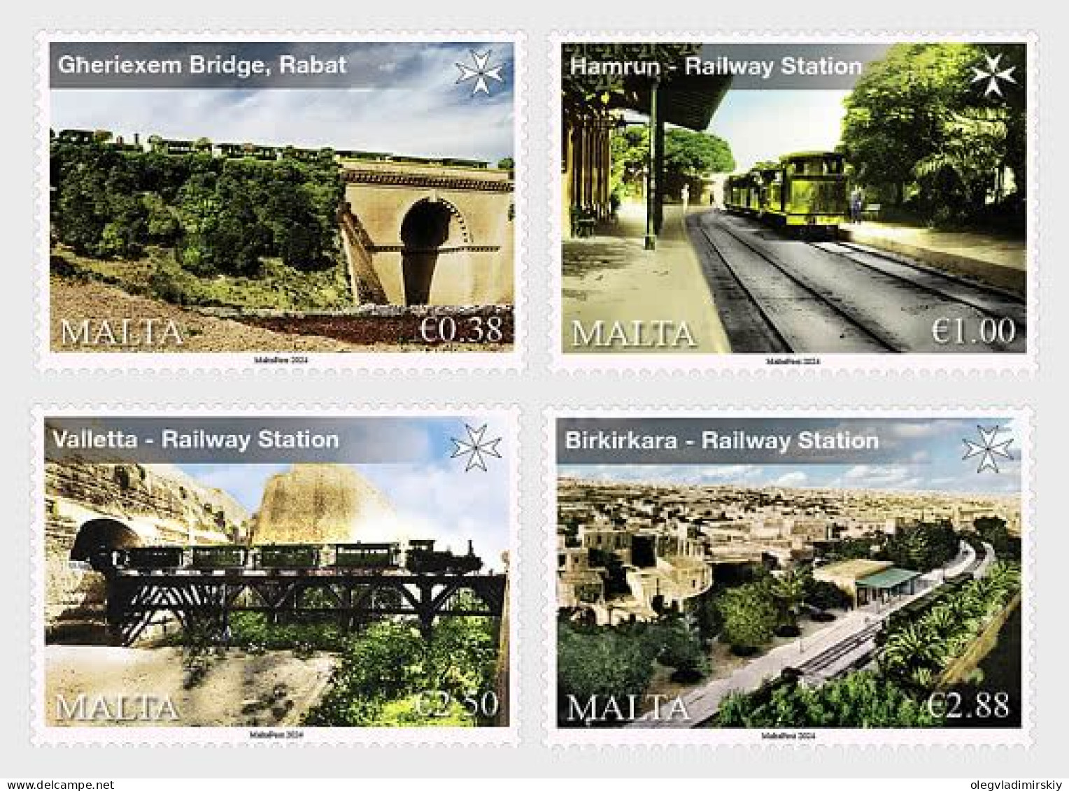 Malta 2024 Railway History Trains From 1883 To 1831 Set Of 4 Stamps MNH - Trains