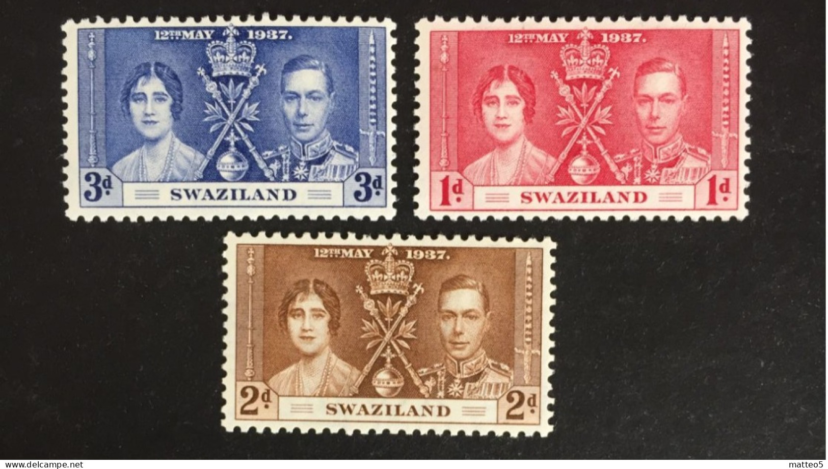 1937 - Swaziland - Coronation Of King George VII And Queen Elizabeth - Unused - Swaziland (...-1967)