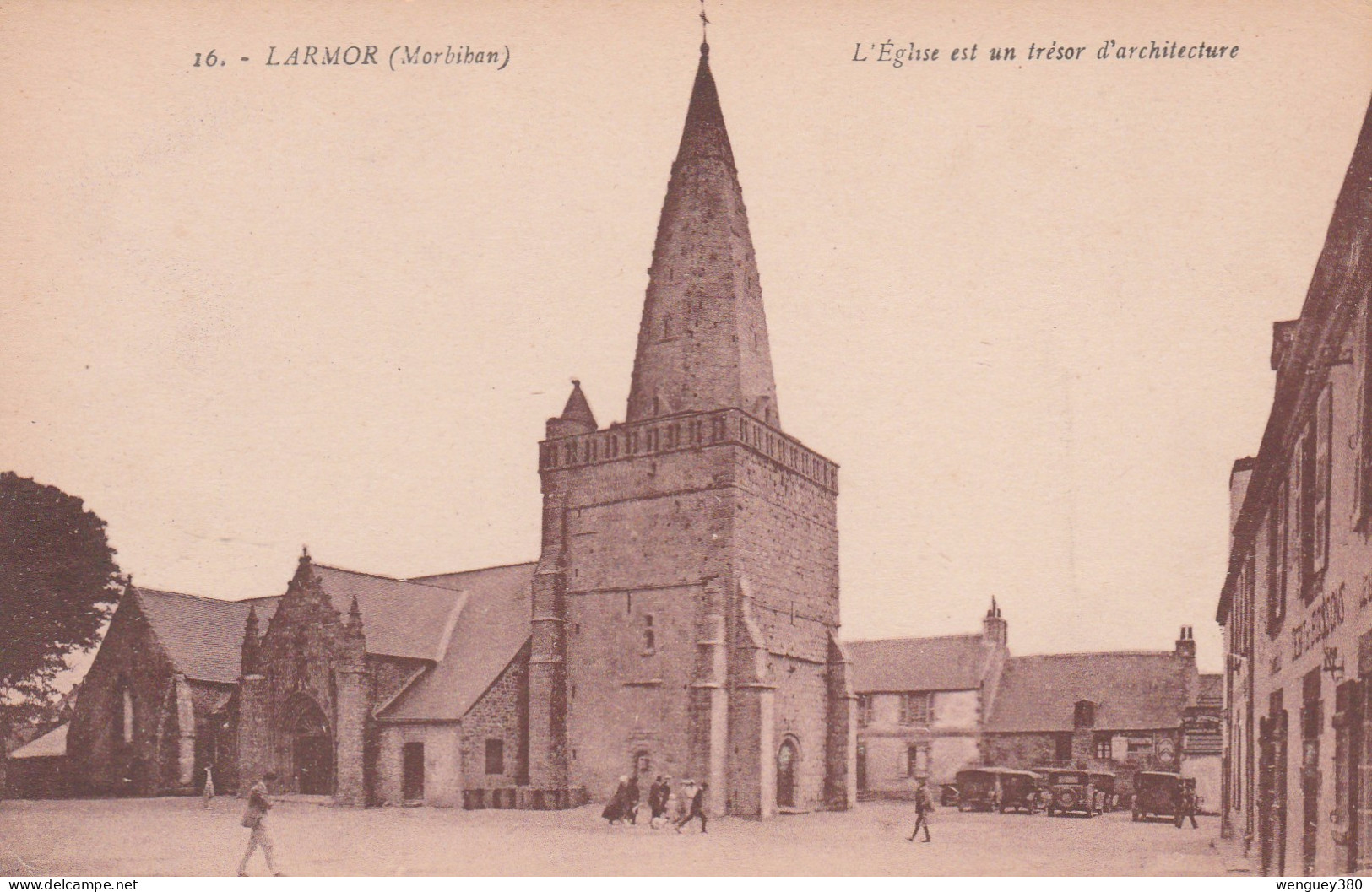 56 LARMOR PLAGE. (Morbihan)  L'Eglise Est Un Trésor D'architecture  TB PLAN  1937 .    RARE - Larmor-Plage