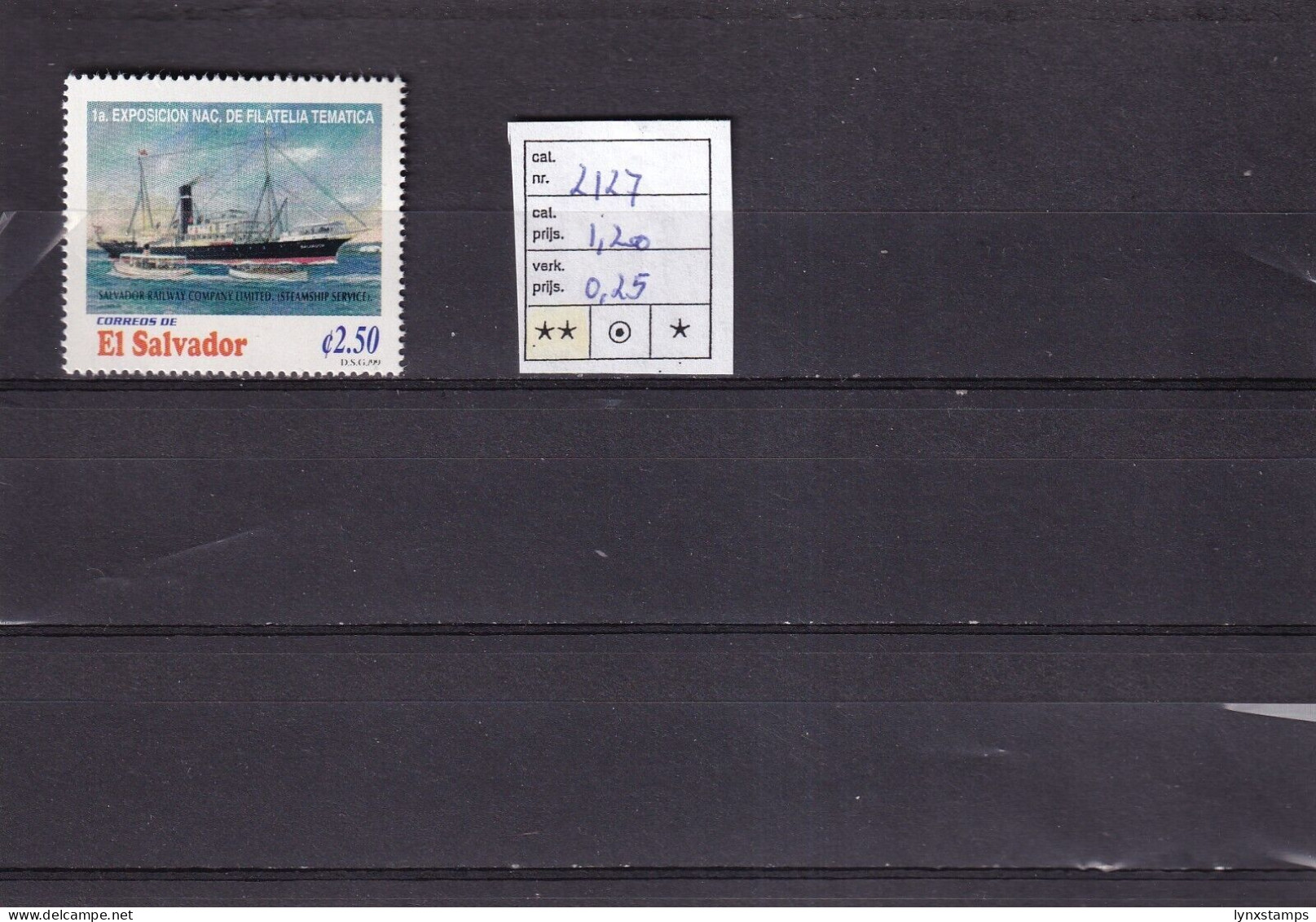 ER03 El Salvador 1999 1st National Thematic Stamps Exhibition - MNH Stamp - El Salvador