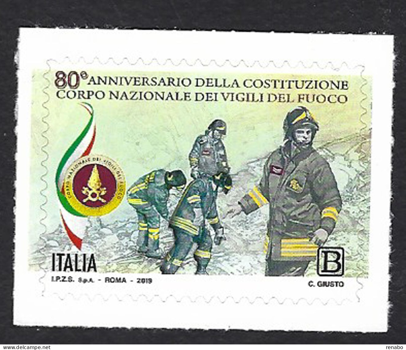 Italia, Italy, Italien, Italie 2019; 80° Del Corpo Nazionale Dei Vigili Del Fuoco, Firefighters, Les Pompiers. VARIETY. - Sapeurs-Pompiers