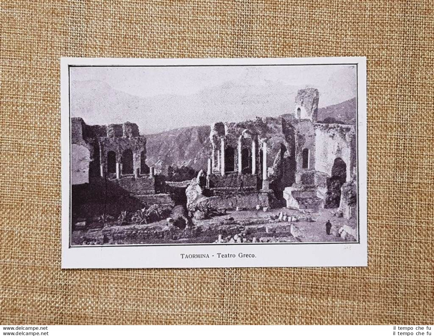 Taormina Nel 1928 Il Teatro Greco Messina Sicilia - Autres & Non Classés