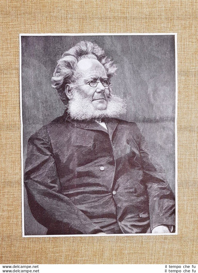 Henrik Johan Ibsen Skien, 20 Marzo 1828 – Oslo, 23 Maggio 1906 Drammaturgo - Autres & Non Classés
