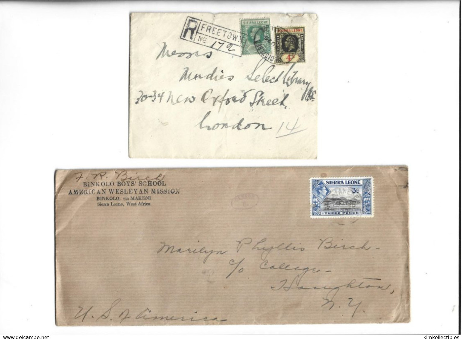 GREAT BRITAIN UNITED KINGDOM ENGLAND COLONIES - SIERRA LEONE -  POSTAL HISTORY LOT - Sierra Leone (...-1960)