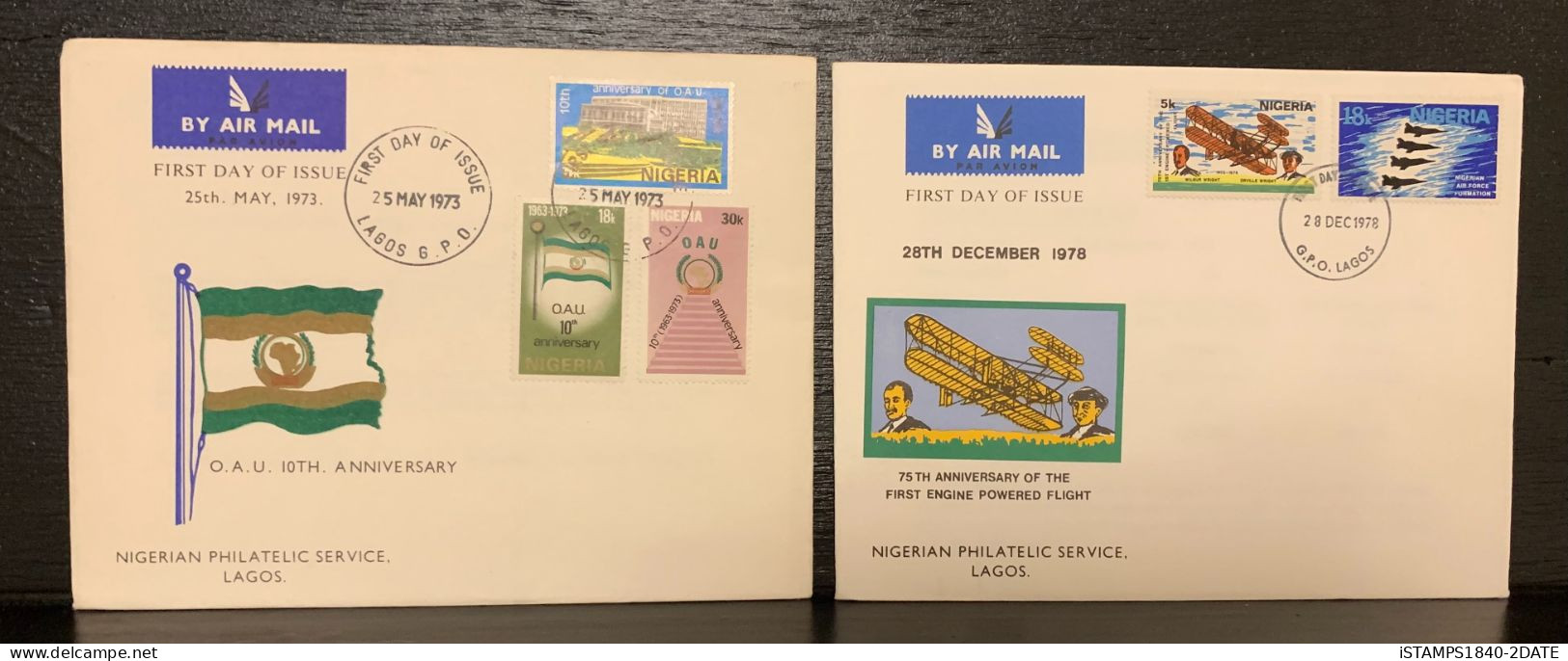 001151/ Nigeria First Day Cover Collection (55) 1973-1985 - Collections (sans Albums)